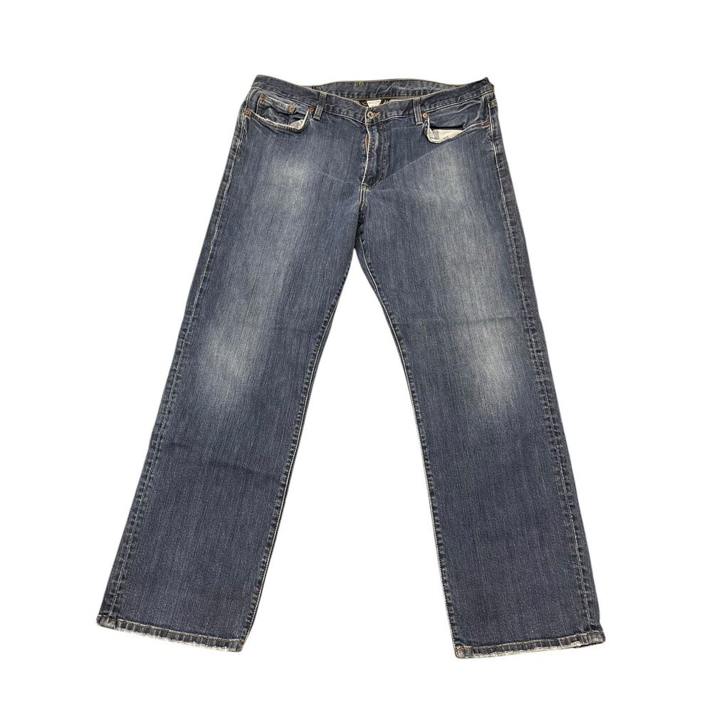 Lucky Brand Bootleg Mens Size 42 x 32 Denim Cotton Blue Jeans